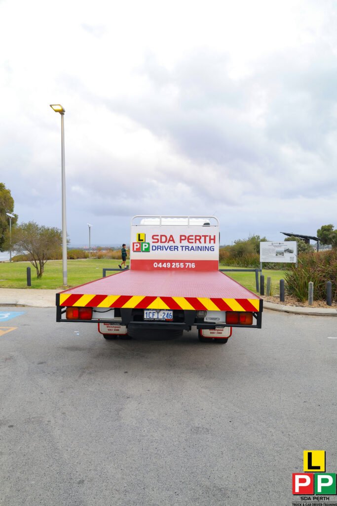 Rear of the SDA Perth driver training truck